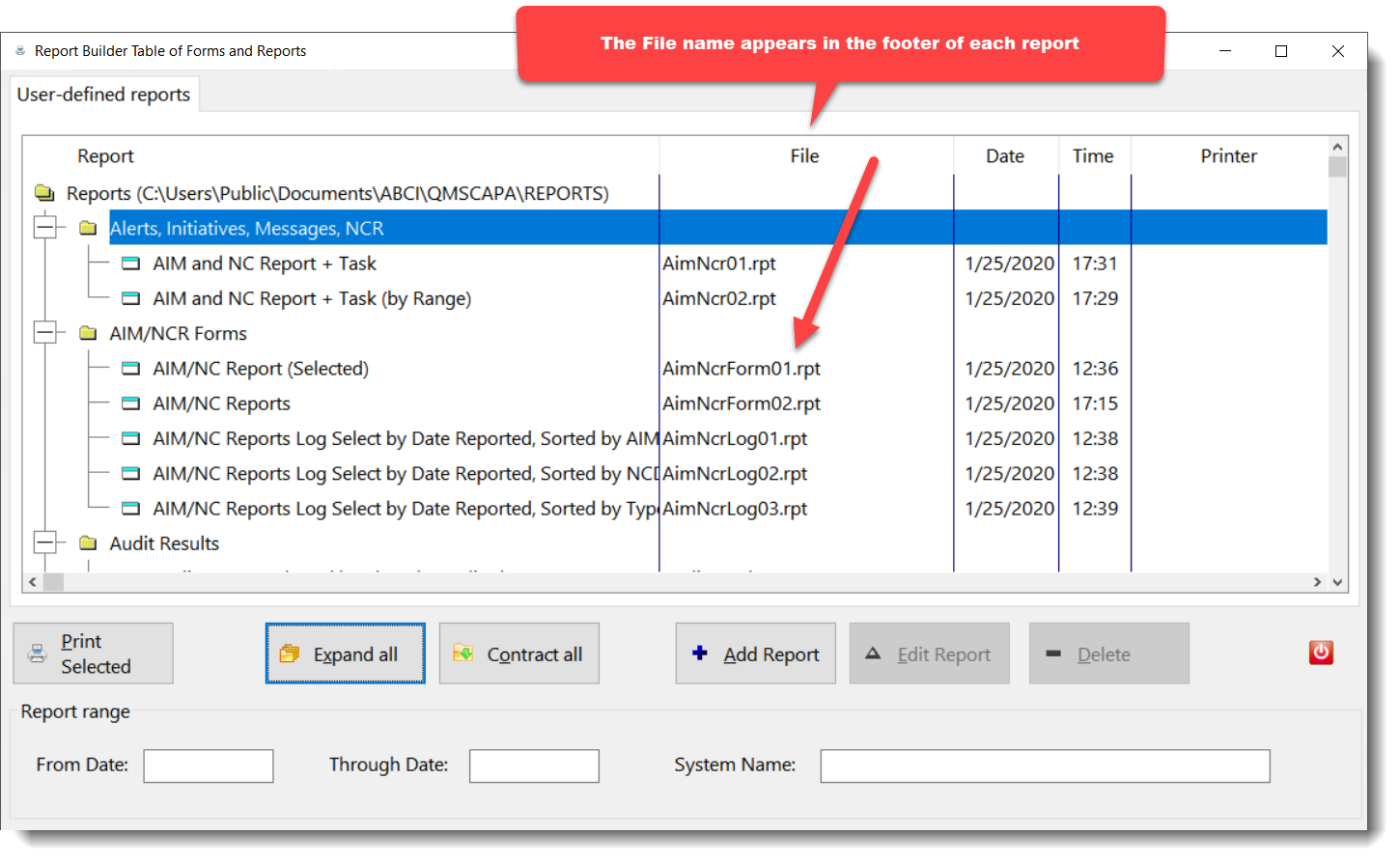 Report Builder Menu and Module&nbsp;